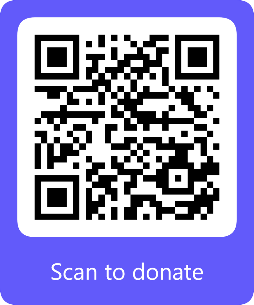QR code for donation link